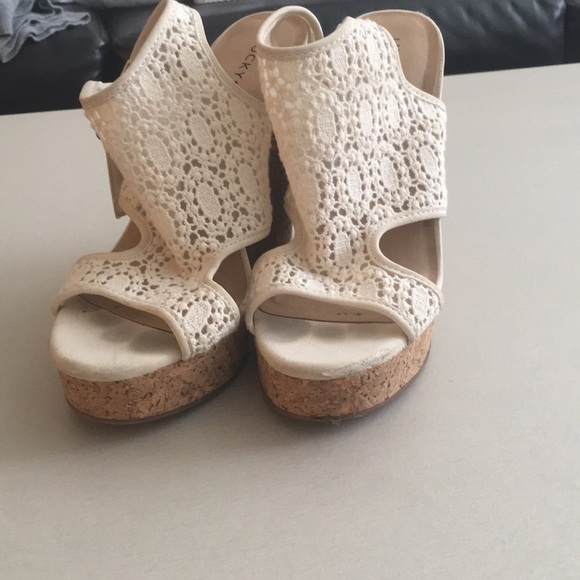 Lucky Brand Shoes - Lucky Brand Lace Wedges
